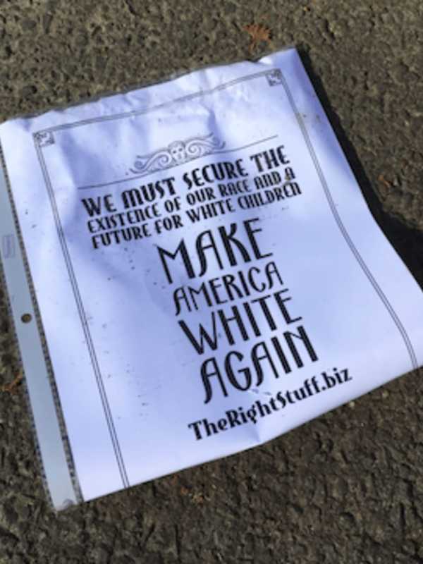 Norwalk Police: White Supremacist Fliers Found In Newtown Avenue Driveways