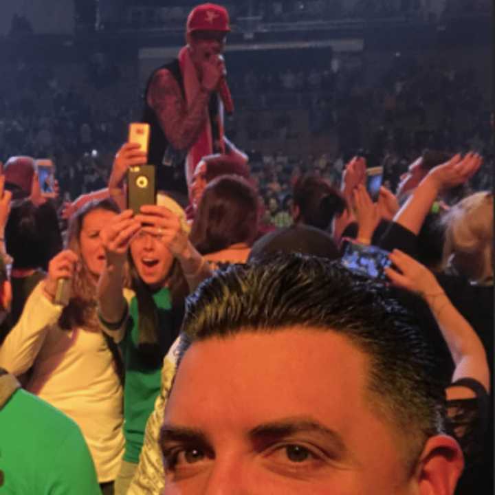 Illario Altamura, co-founder of Parachute Concerts, at a performance of Vanilla Ice, in the &quot;I Love the 90s Tour&quot; in Manchester, N.H., in December.