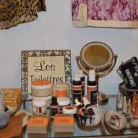 <p>Skincare products at Workspace Collective in Danbury</p>