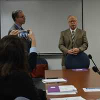 <p>Danbury Mayor Mark Boughton speaks Wednesday at the Danbury VITA (Volunteer Income Tax Assistance) Coalition to kick off tax season at Danbury City Hall.</p>