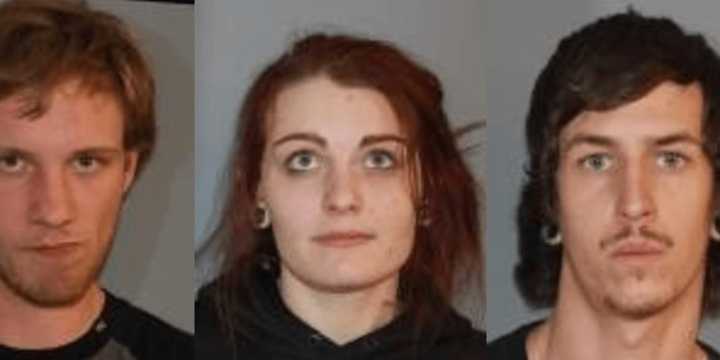 From left: Dwayne Robbins, 25, Kelsey Vincent, 23, and James Moore, 25.