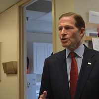 <p>U.S. Sen. Richard Blumenthal received a warm welcome Thursday morning at the Stamford Outpatient Veterans Clinic. He talked of a plan by Senate Democrats to modernize VA facilities across the United States.</p>