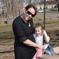 <p>Danbury residents Lindsey and Olivia Hoffman spending a fun afternoon at Rogers Park</p>