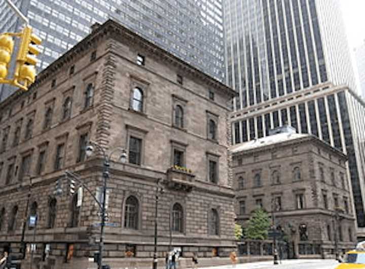 The land under the Villard Houses, on Madison Avenue between 50th and 51st Streets, is owned by the Archdiocese of New York. The archdiocese asked a state court on Monday for permission to take out a loan against the land to pay sex abuse victims.