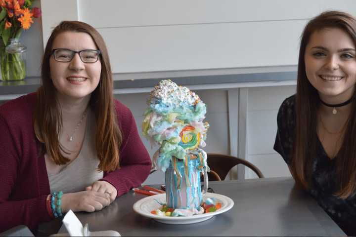 Fans Line Up For Freak Sundaes & Milkshakes At Bethel's Cream & Sugar Cafe