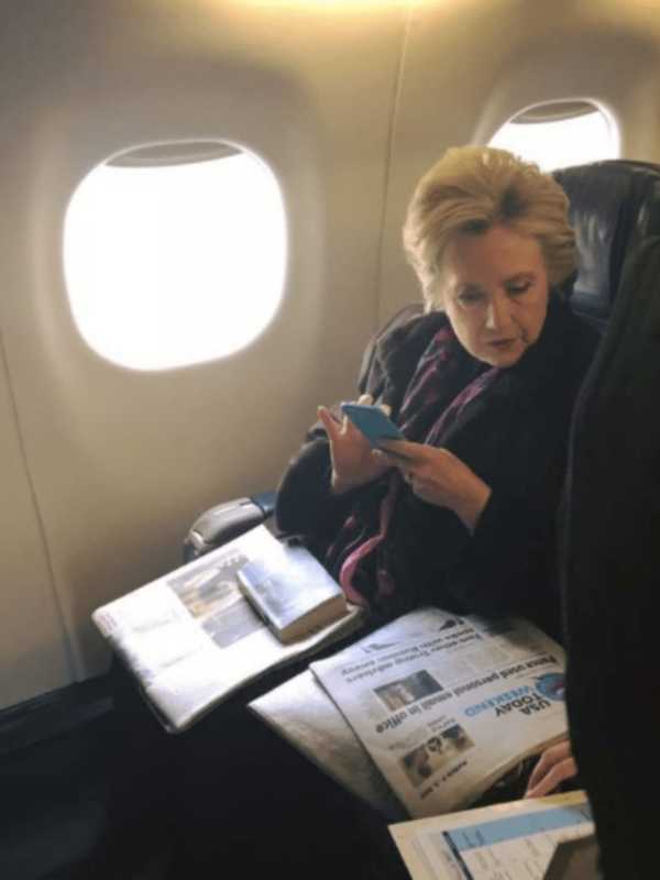 Chappaqua's Hillary Clinton Seen Reading About Pence's Personal Email Use