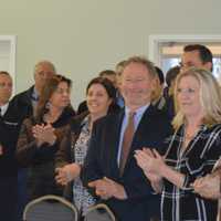 <p>About 100 gathered to officially re-open Penfield Pavilion in Fairfield.</p>