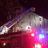 <p>Fire crews battled a blaze on Mooney Place in Yonkers on Thursday.</p>