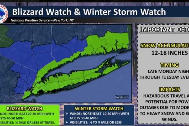 Blockbuster Storm Could Drop 18 Inches Of Snow In Northern Westchester