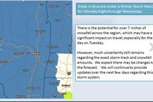 Winter Storm Watch Issued For Dutchess As Blockbuster Nor'easter Nears