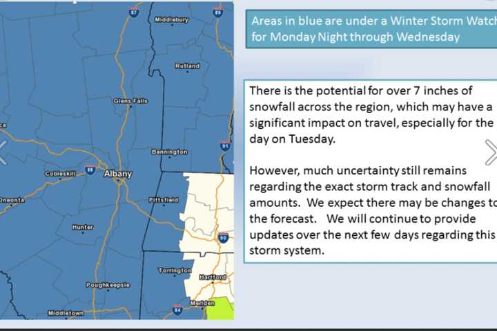 Winter Storm Watch Issued For Dutchess As Blockbuster Nor'easter Nears