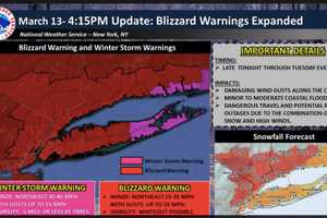 Storm Track Shifts: Blizzard Warning, Up To 21 Inches Of Snow In Armonk