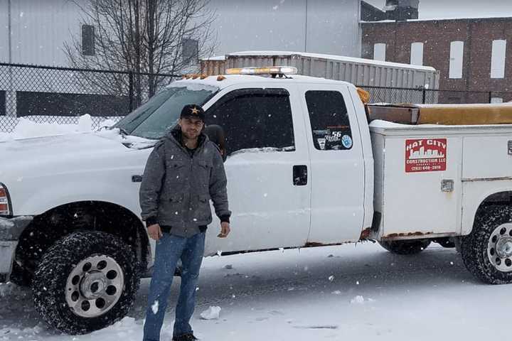 Blizzard Conditions Don't Stop Plow Guy From Working In Ridgefield