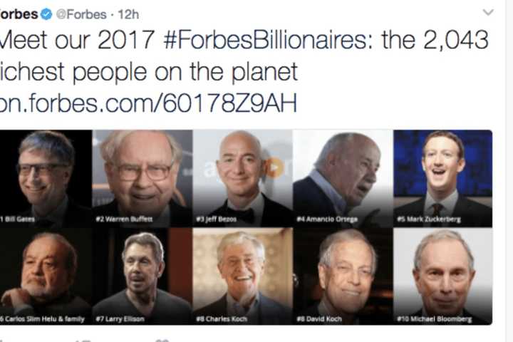 Westchester Well-Represented On Forbes' List Of World's Top Billionaires