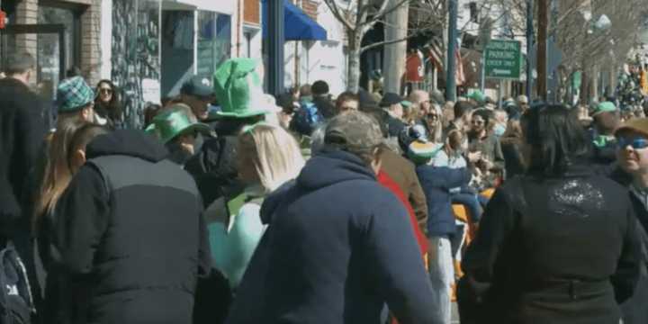 Thousands of residents and visitors fill the streets of Pearl River for the annual St. Patrick&#x27;s Day parade.