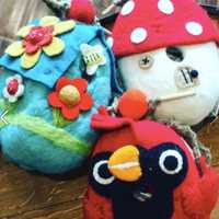 <p>Birdhouses that are sold at Ally Bally Bee</p>