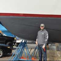 <p>Captain John Trimbach of Nautical Solutions in Norwalk gets boats ready for his clients.</p>