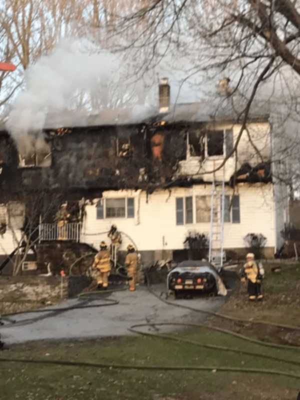 Firefighters From Northern Westchester Battle Blaze At Yorktown Home