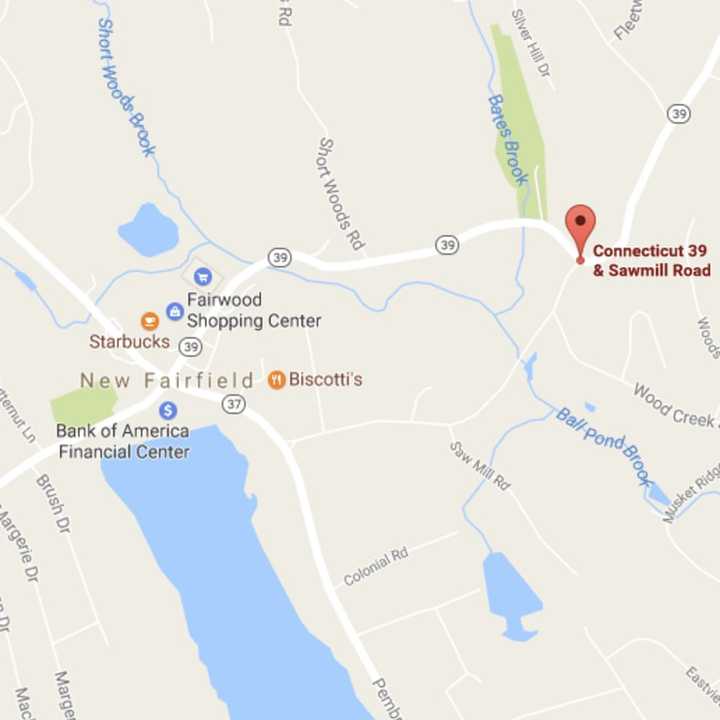 The fatal crash occurred on Route 39, just past the center of New Fairfield but before Candlewood Lake.