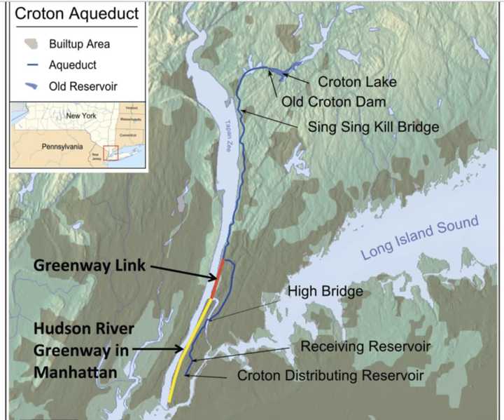 A look at the Greenway Link (in red).