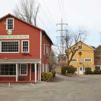 <p>The red building that houses the Cannondale Holistic Center is part of Cannondale Village, which is listed for $6.85 million.</p>