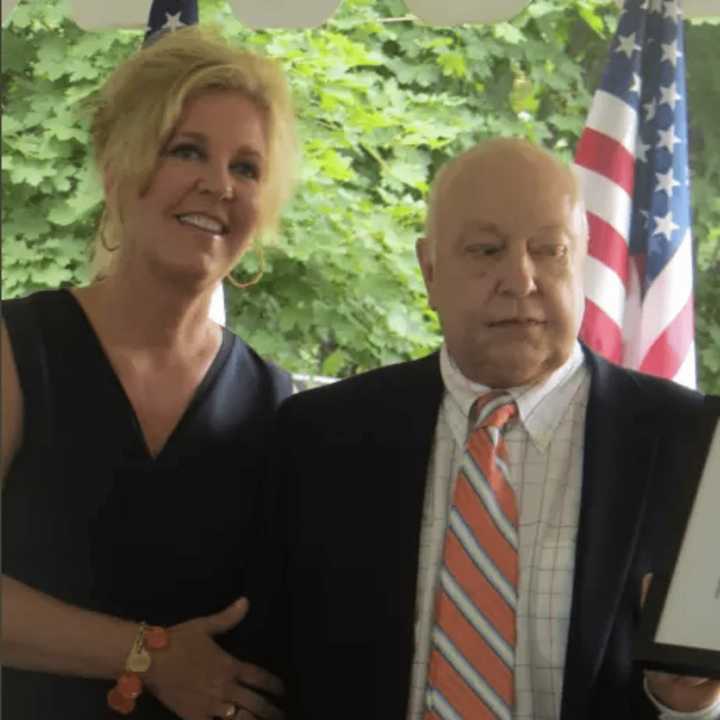 Elizabeth &quot;Beth&quot; Ailes with her late husband Roger Ailes.