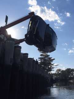 Car Slams Through Garage, Sails Into Pine Creek In Fairfield