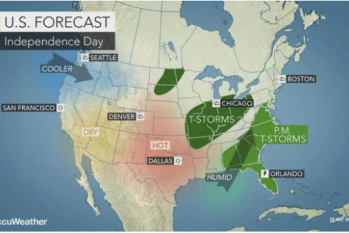 Thunderstorms Could Add Fireworks To July 4th Forecast In Bridgeport