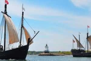 Ships Ahoy! Columbus Replicas Drop Anchor In Captain's Cove In Bridgeport