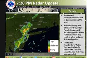 Severe Band Of Storms Pushing Through Rockland, Westchester