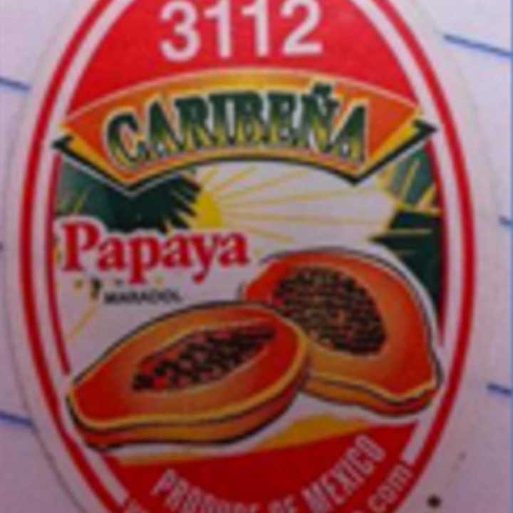 The label on the suspect papayas.