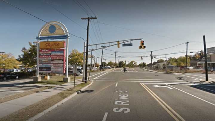 The fatal crash occurred in this Hackensack shopping plaza at a liquor store.