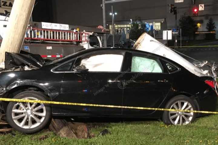 White Plains Man Killed After Crashing Sedan Into Pole On Central Avenue