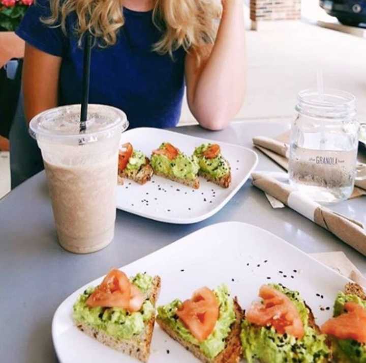 Avocado toast at The Granola Bar.