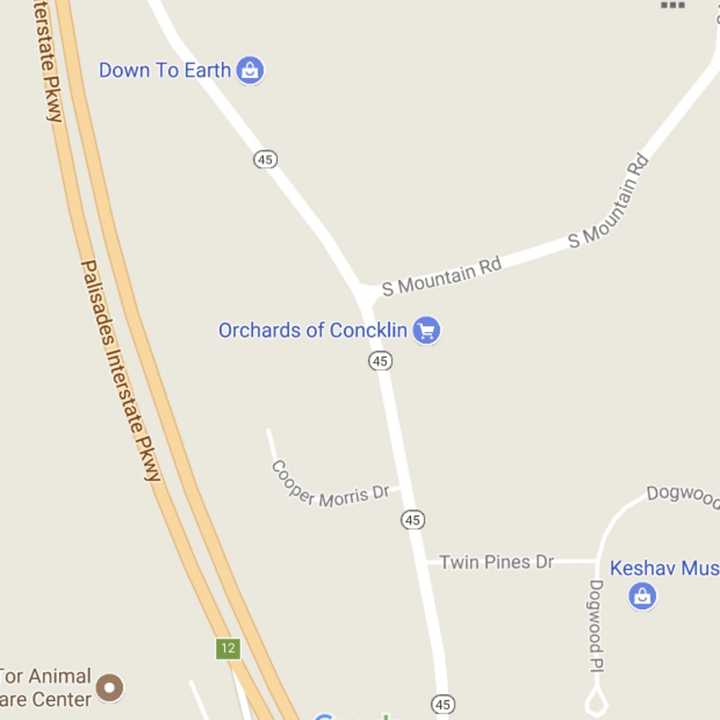 The crash occurred on Route 45 in Pomona, just north of South Mountain Road.