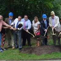 <p>Local dignitaries and zoo lovers break ground on a new red panda exhibit at Beardsley Zoo as Director Gregg Dancho, right, looks on.</p>