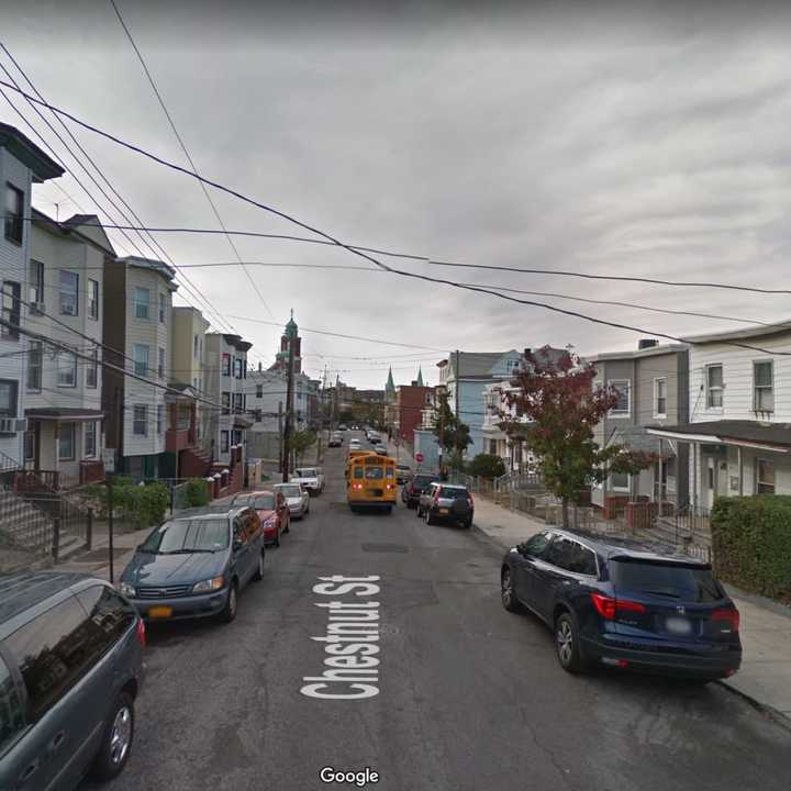 A car was set on fire on Chestnut Street in Yonkers.