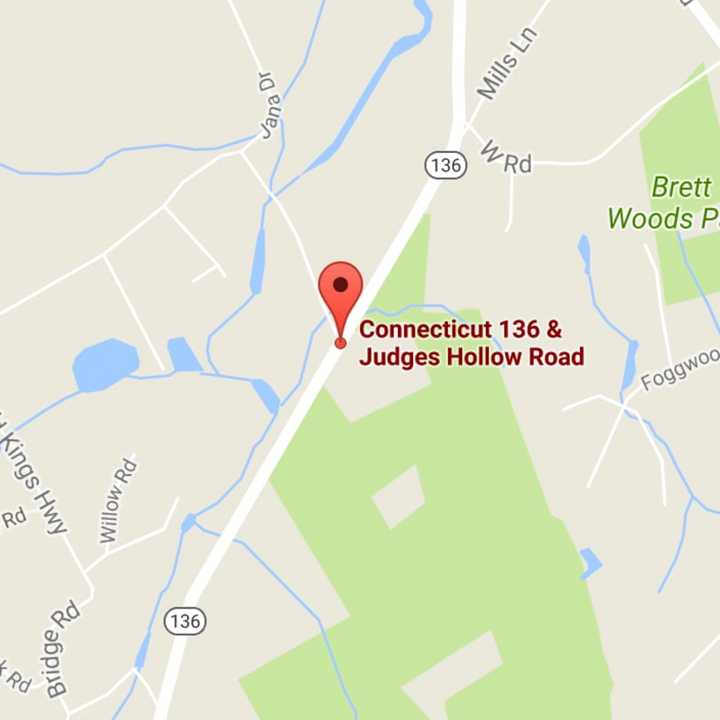 Route 136 in Fairfield is closed in both directions at Judges Hollow Road on Wednesday morning.