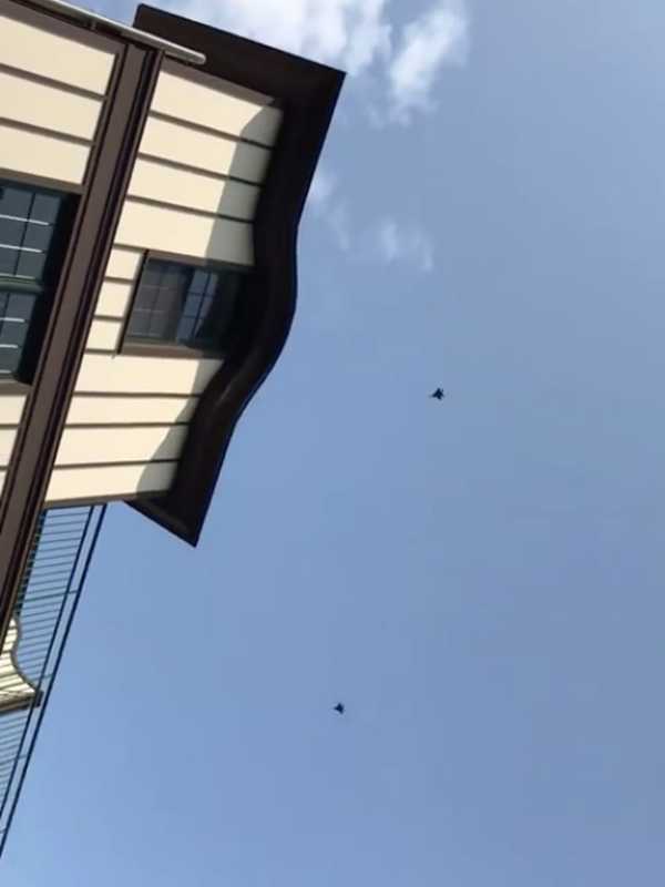Fighter Jets Spotted In Low 'Flyover' In Skies Above Fairfield County