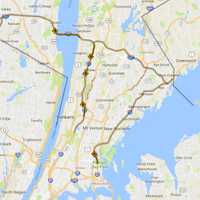 <p>A map of the proposed lane closures expected near the new Tappan Zee Bridge.</p>