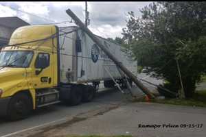 Tractor-Trailer Crash Brings Down Pole, Wires In Monsey