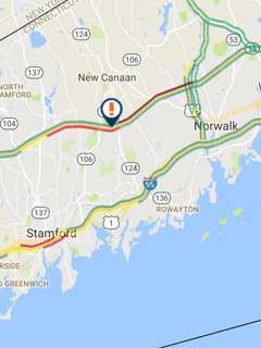 Crash Scene Cleared From Merritt Parkway In New Canaan