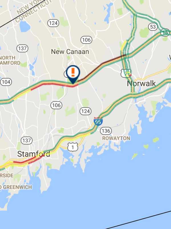 Crash Scene Cleared From Merritt Parkway In New Canaan