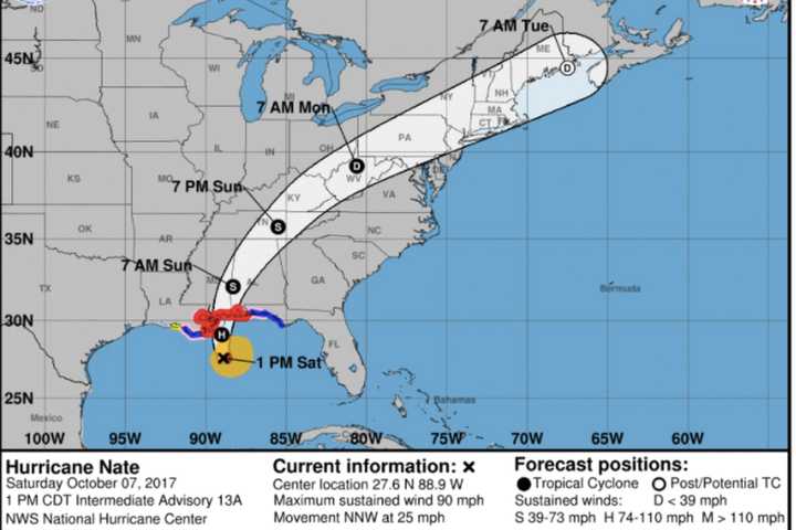 Hurricane Nate Now Expected To Affect Westchester Earlier Than Predicted