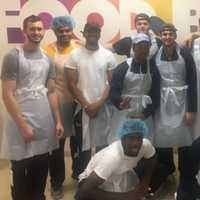 Pace Men's Basketball Team Scores At Food Bank Of Westchester