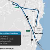 <p>The detour that is planned this week near the Tappan Zee Bridge.</p>