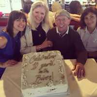 <p>Some of the original crew at Irvington&#x27;s Red Hat on the River celebrating 10 years on the Hudson.</p>