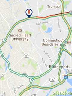 Two-Car Crash Blocks Lanes On The Merritt In Trumbull