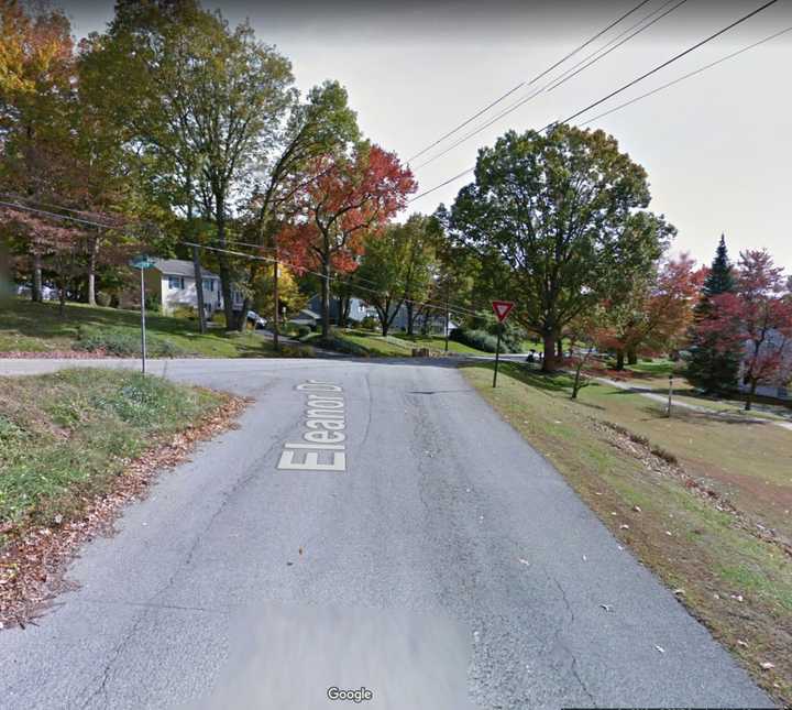 Eleanor Drive near the intersection of Valleyview Road in Yorktown.
