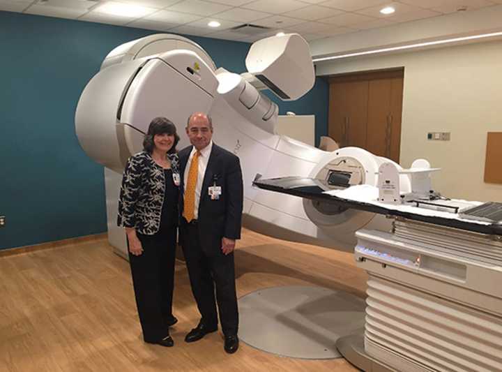 Dr. Mary Leahy, CEO of Bon Secours Charity Health System, with Michael Israel, president and CEO of Westchester Medical Center Health Network